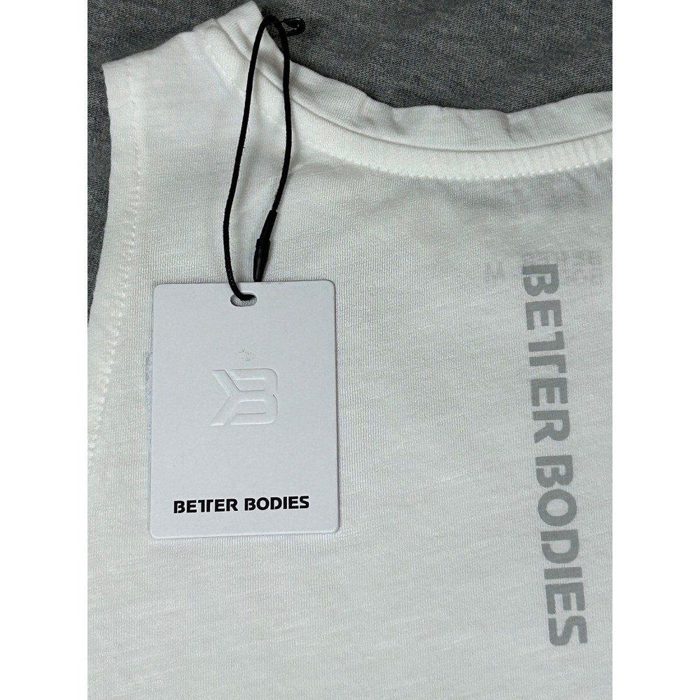 Better Bodies Fluid High Tank Women's White Muscle Tank Top NWT